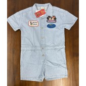日本童裝 小童服飾 男童 女童 女孩 男孩 幼童 童裝 工裝 米奇 米妮 Minnie Ｍickey Mouse 洗水牛仔連體工人服 90碼 18-24個月